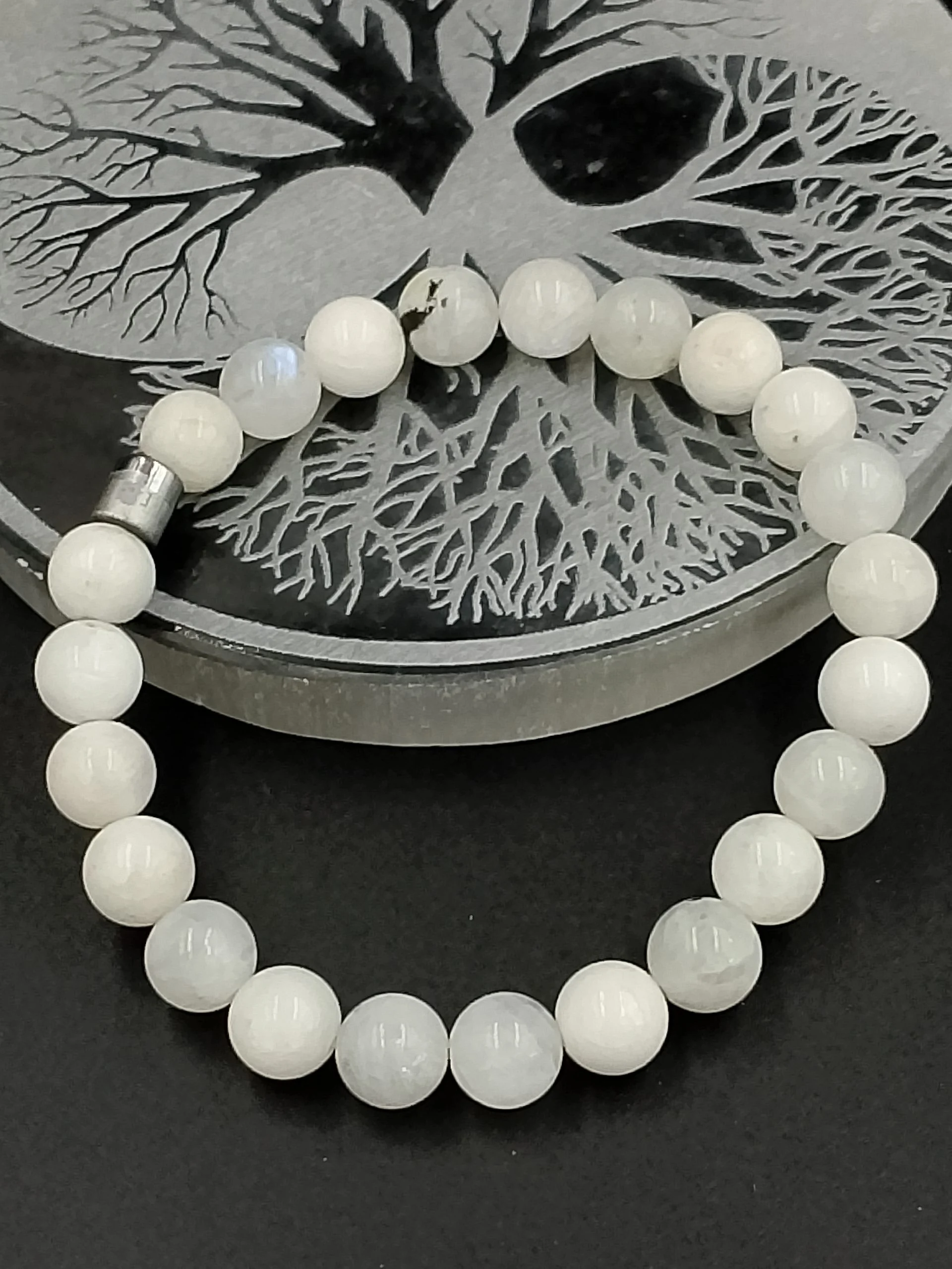 8 mm Aytaşı Doğal Taş Bileklik Küre Kesim - Görsel 2