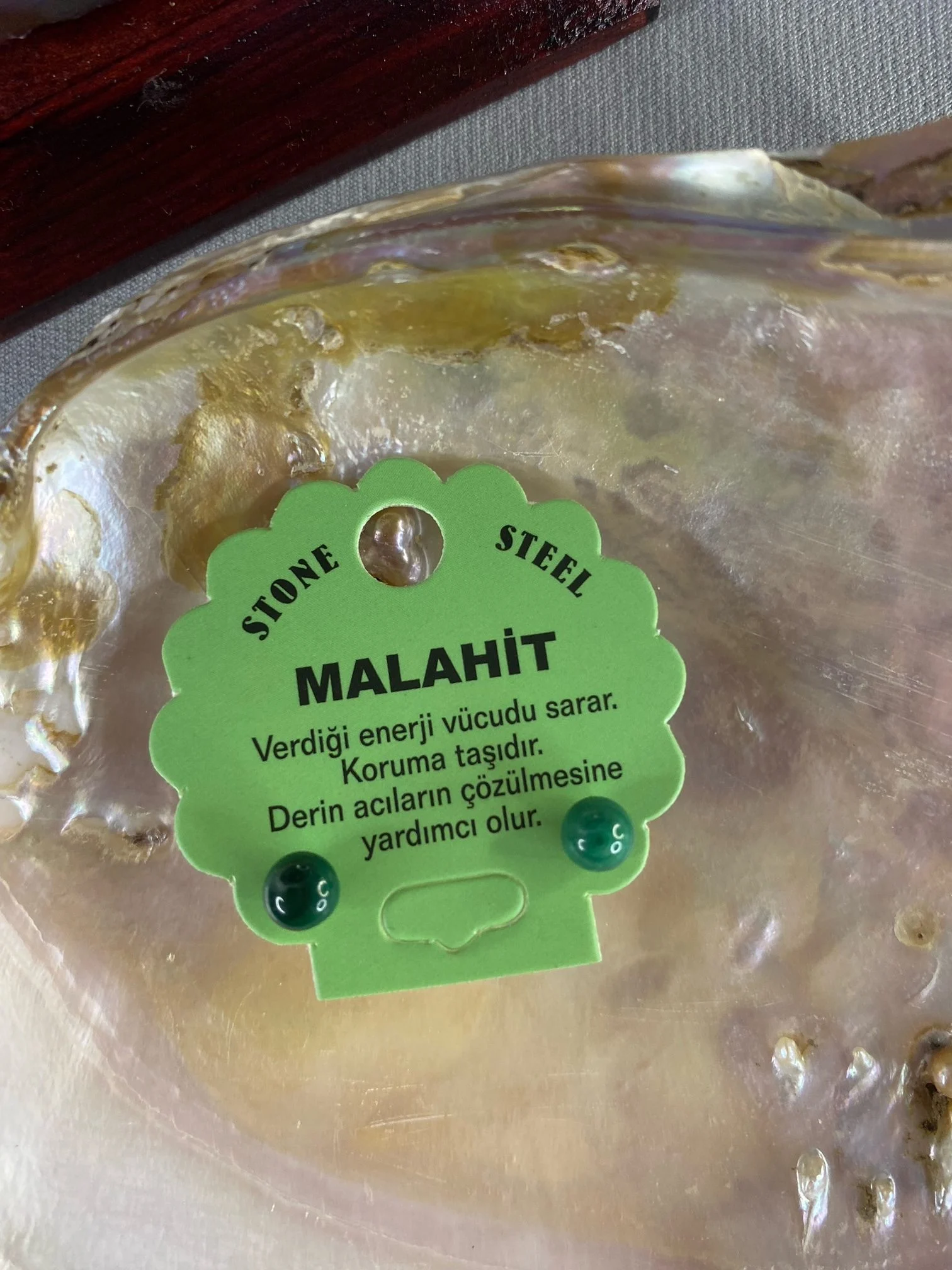 Malahit Doğal Taş Küpe