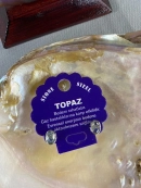 Topaz Doğal Taş Küpe