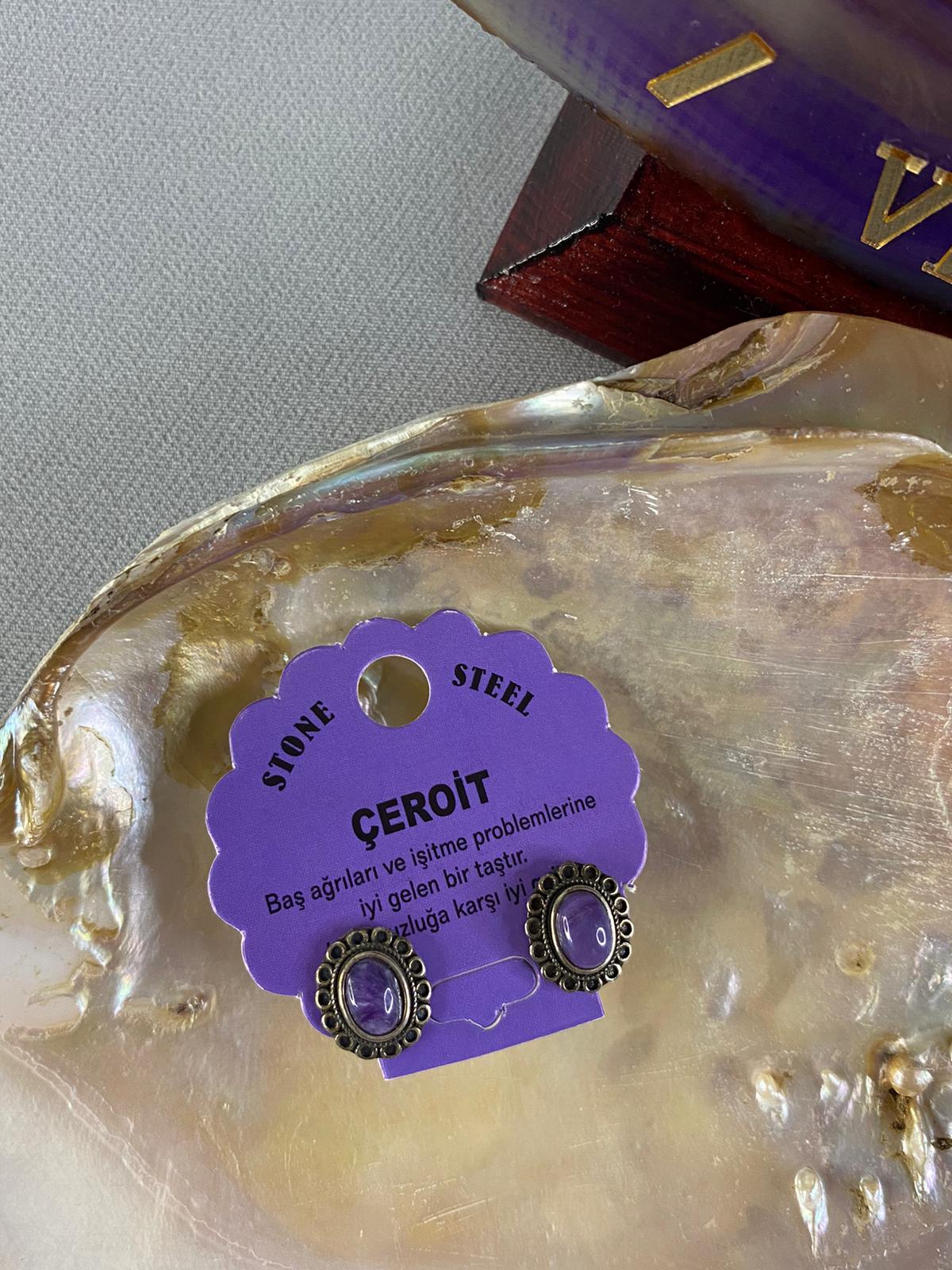 Çeroit Doğal Taş Küpe