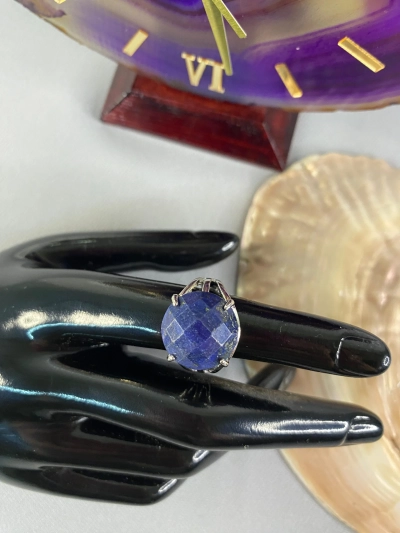 Lapis Lazuli Doğal Taş Yüzük Faset