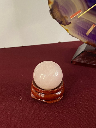 Pembe Kuvars Doğal Taş Küre