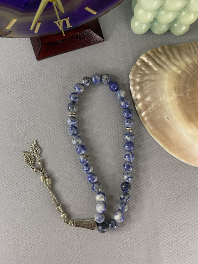 10 mm Sodalit Doğal Taş Tesbih Küre Kesim