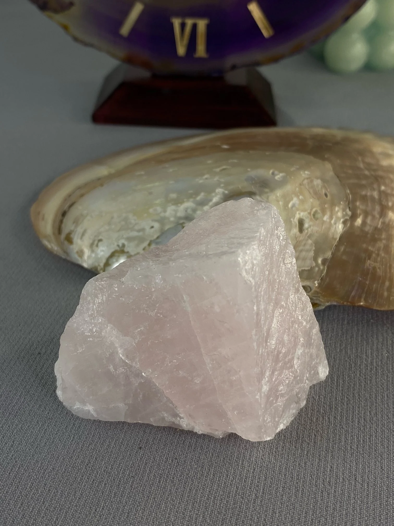 Pembe Kuvars Doğal Taş Ham Parça