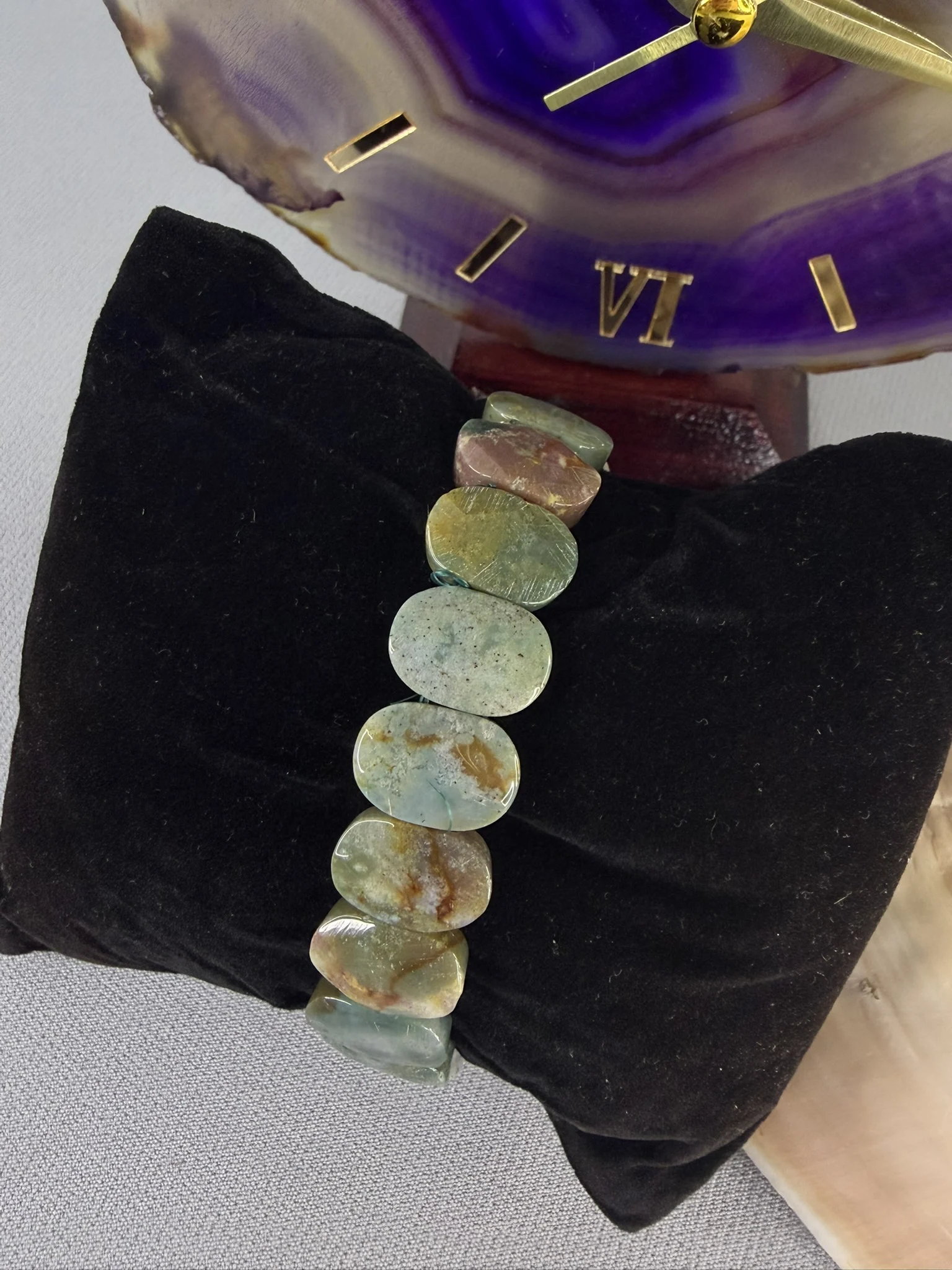 Hint Akik Doğal Taş Faset Kesim Rolex Bileklik 14*5 mm