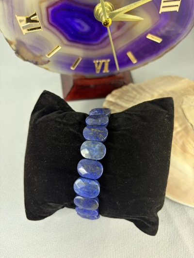 Lapis Lazuli Doğal Taş Faset Kesim Rolex Bileklik 14*5 mm
