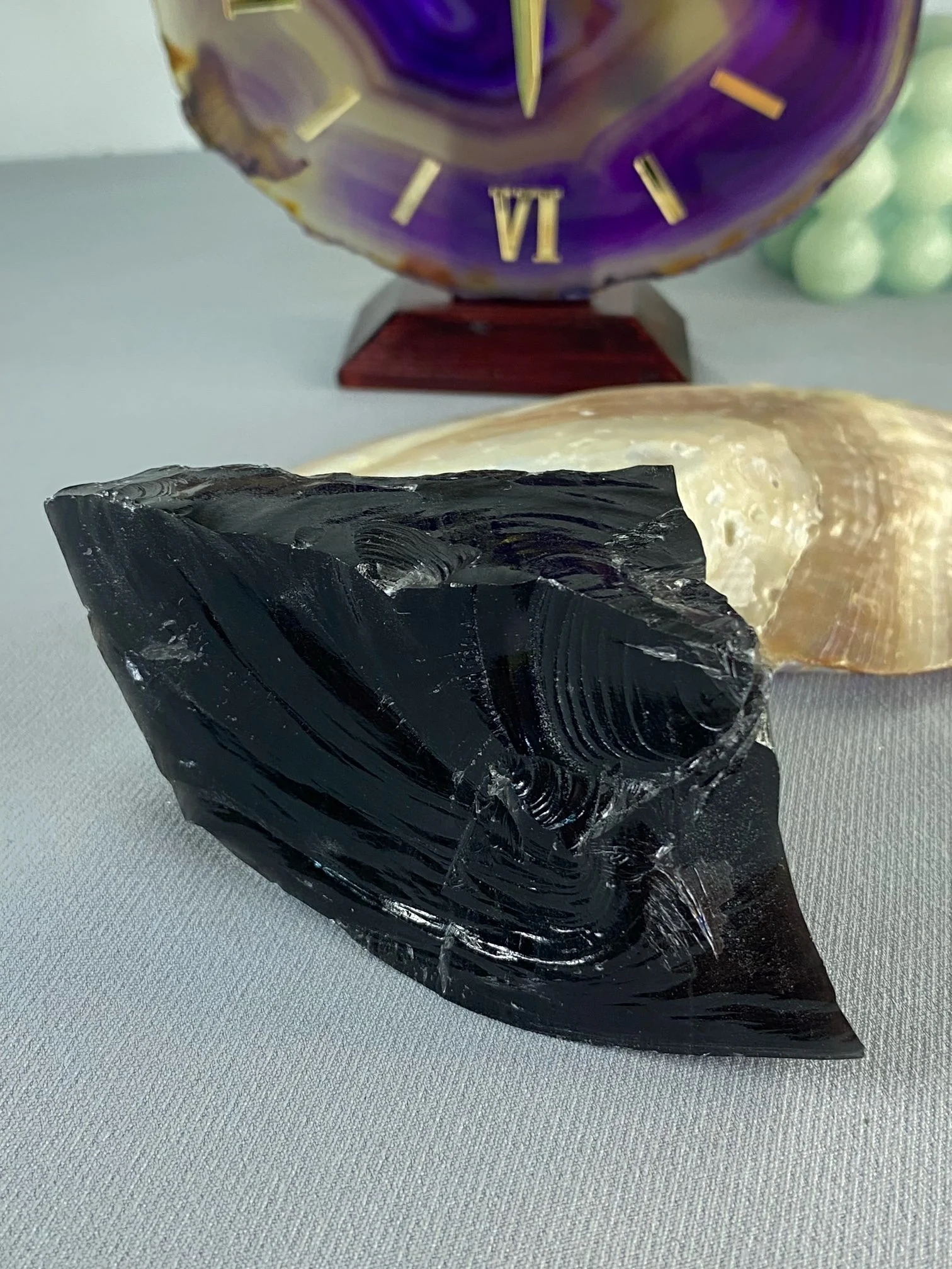 Obsidyen Doğal Taş Ham Parça