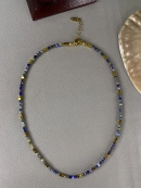 3 mm Lapis Lazuli Doğal Taş Kolye Faset Kesim