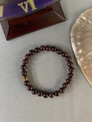 6 mm Lal Garnet Doğal Taş Bileklik Küre Kesim