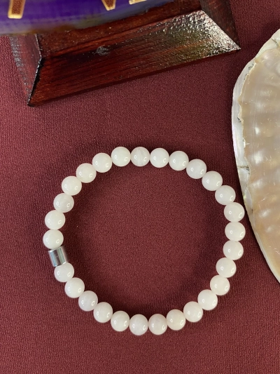 6 mm Pembe Kuvars Doğal Taş Bileklik Küre Kesim