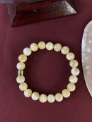 8 mm Esmer Sedef Doğal Taş Bileklik Küre Kesim
