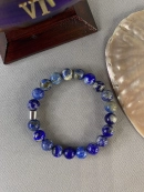 8 mm Lapis Lazuli Doğal Taş Bileklik Küre Kesim