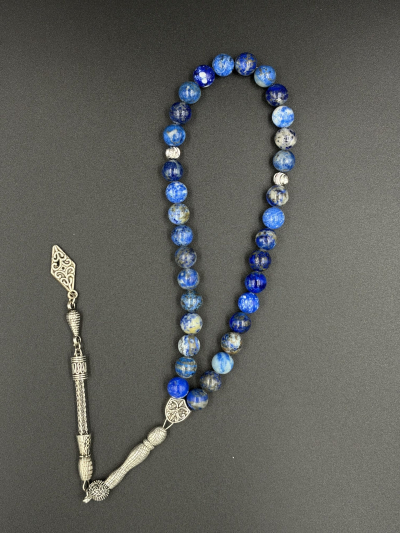 8 mm Lapis Lazuli Doğal Taş Tesbih Küre Kesim