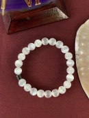 8 mm Selenit Doğal Taş Bileklik Küre Kesim